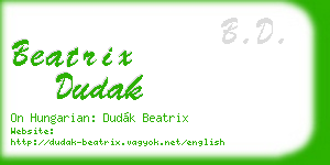 beatrix dudak business card